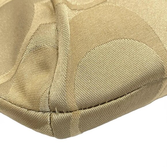 Auth COACH Kristin Signature Satin Hobo 14904 Beige Jacquard Leather - Handbag - Picture 3 of 9